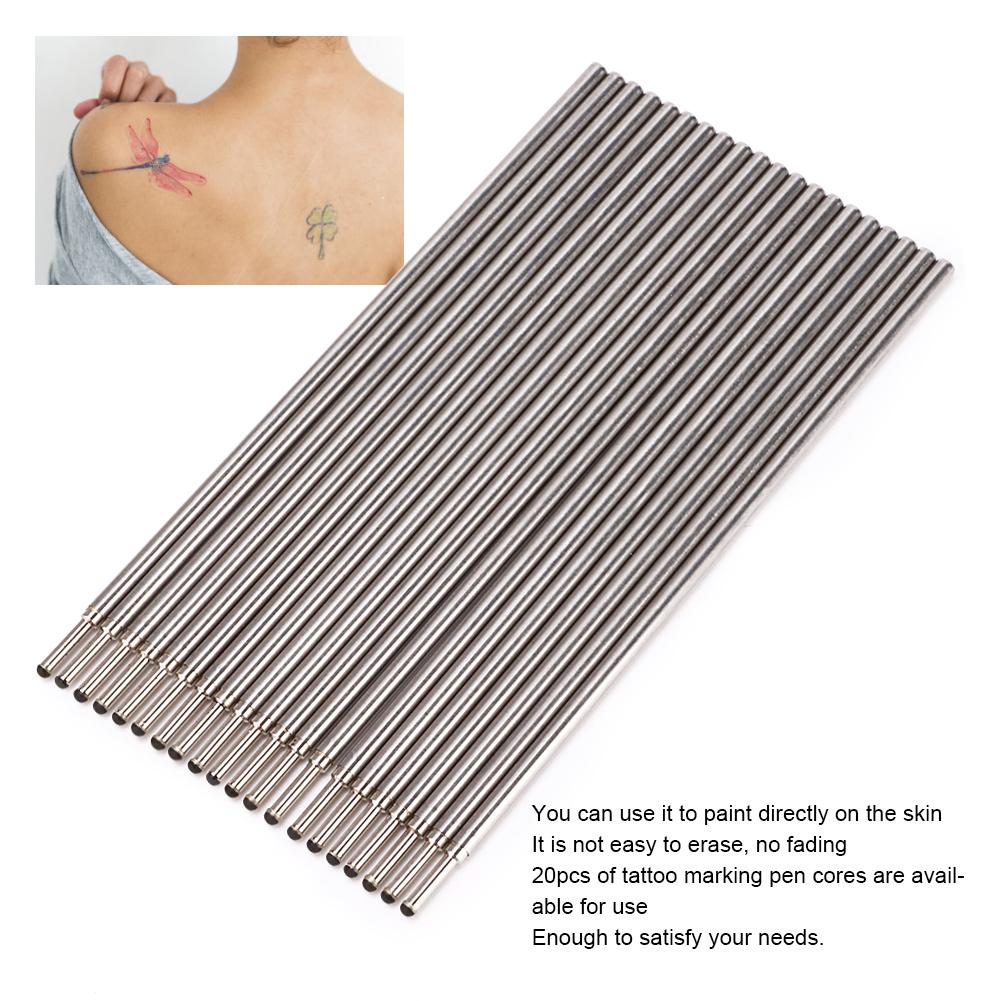20pcs   Box Tattoo Skin Marker Pen Cores Microblading Marking Pen Refill Accessory