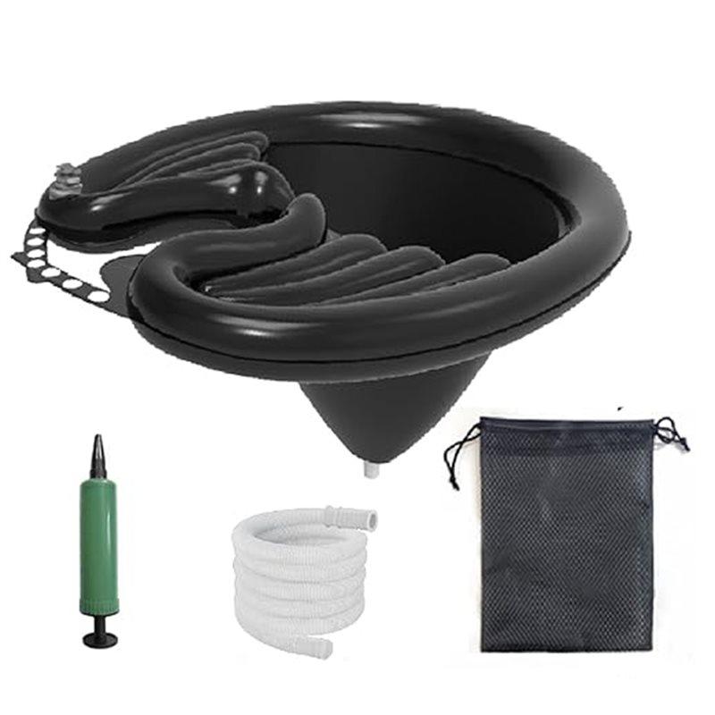 A25F-Inflatable Rinse Hair Wash Basin Fold Adjustable With Drain Bags,For Bedridden Pregnant Children Women And Home Patients чёрный
