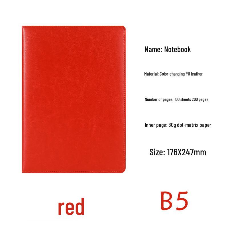 Notizbuch A5/B5 mit 64 Seiten aus Kunstleder mit individuellem Logo für Meetings