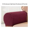 A84E-2PCS Soft Stretch Plush Armrest Covers, Stretch Armrest Covers For Chairs/Sofas, Couch Covers