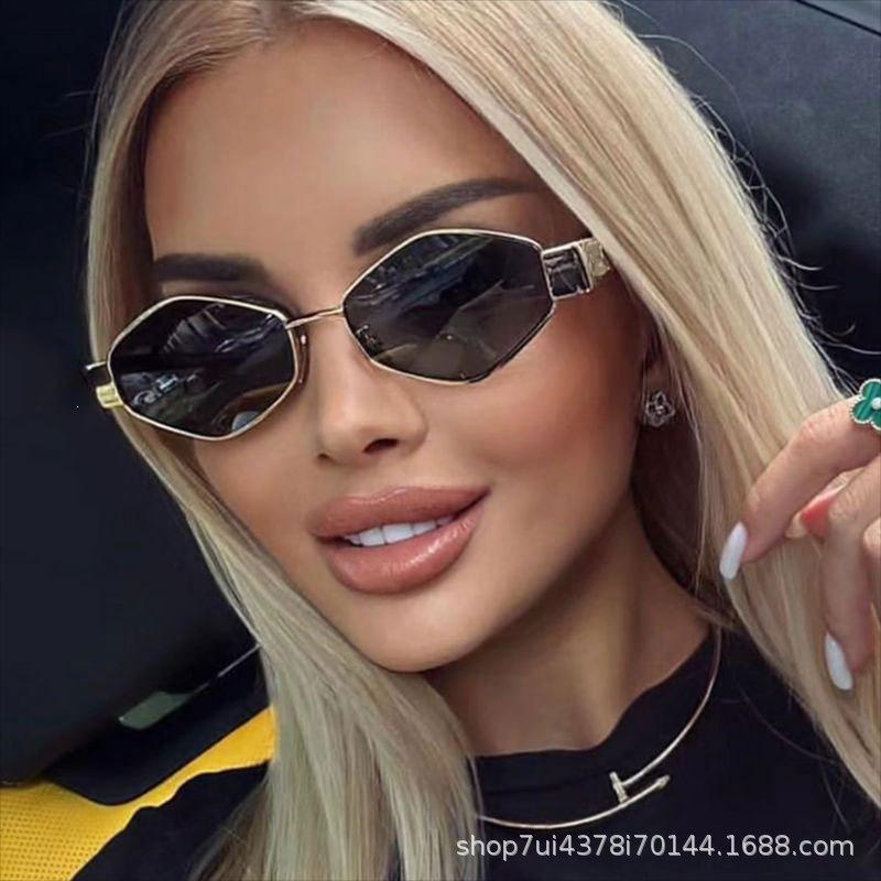 New Internet celebrity oval fashion sunglasses women's high-end sunglasses men's and women's driving sunglasses