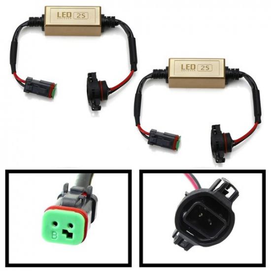 5202 2504 PSX24W To Deutsch DTP LED Fog Driving Light Canbus Canceller Decoders