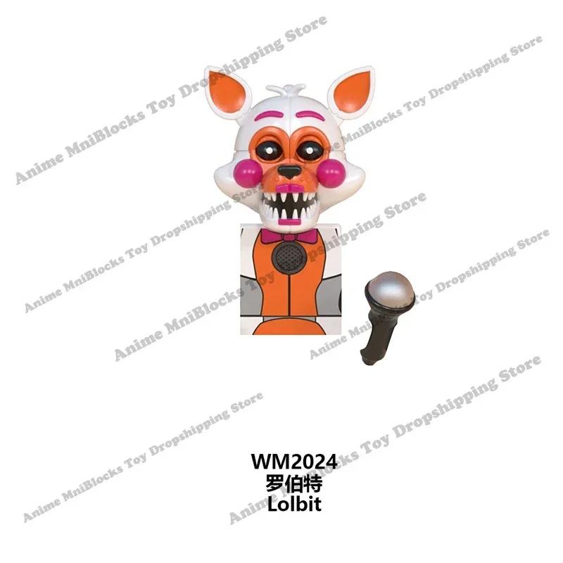 WM6074 WM6097 Zusammenbau Mini-Bausteine FNAF Spielfigur Chica Foxy Bär Bonnie Nightmare Junge Baby Skelett Thriller Spielzeug Geschenk