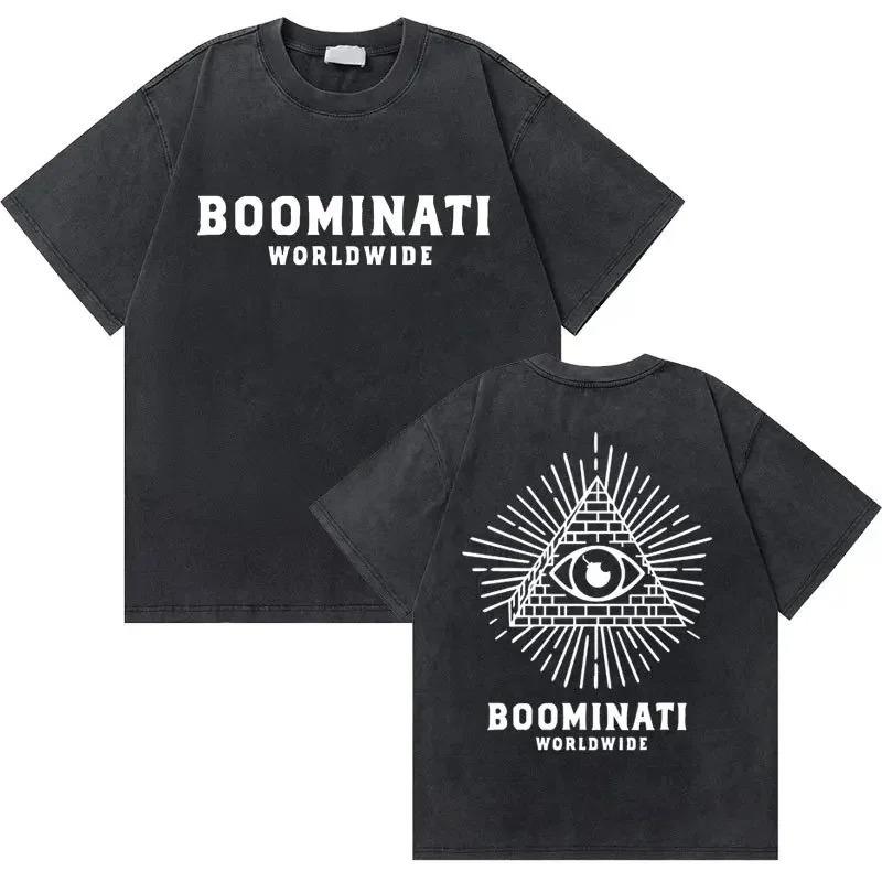 Oversized Acid-Wash Vintage Short-Sleeve T-Shirt Featuring Metro Boomin X Future "Heroes & Villains" Handshake Graphic & Barcode Slogan Double-Sided