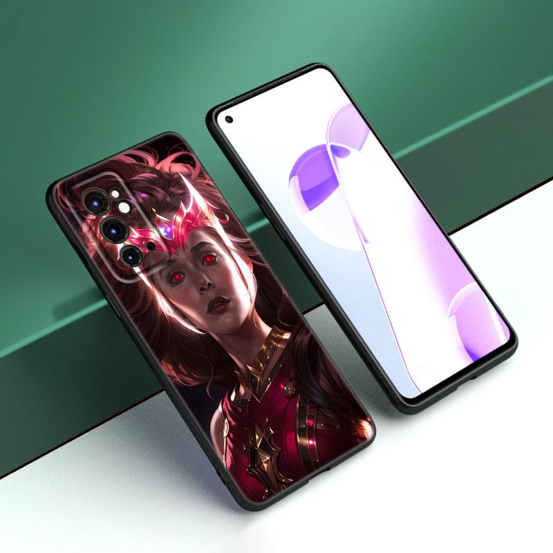 Scarlet Witch Black Silicone Phone Case For OnePlus 9R 10R 11R 12R ACE 2 Pro 2V 3V Nord CE 2 3 Lite 4 N10 N20 N30 SE 5G