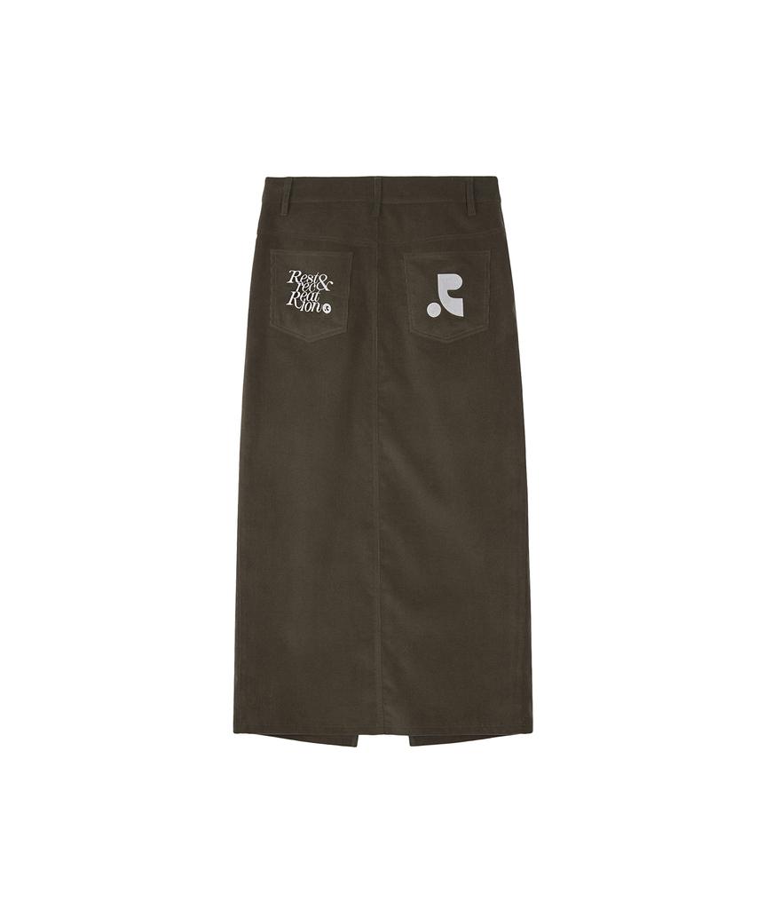 Rest And Recreation Corduroy Maxi Skirt - Brown