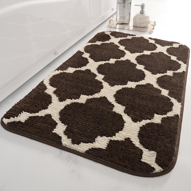 Jacquard Bathroom Non-slip Mat Bathroom Absorbent Household Floor Mat