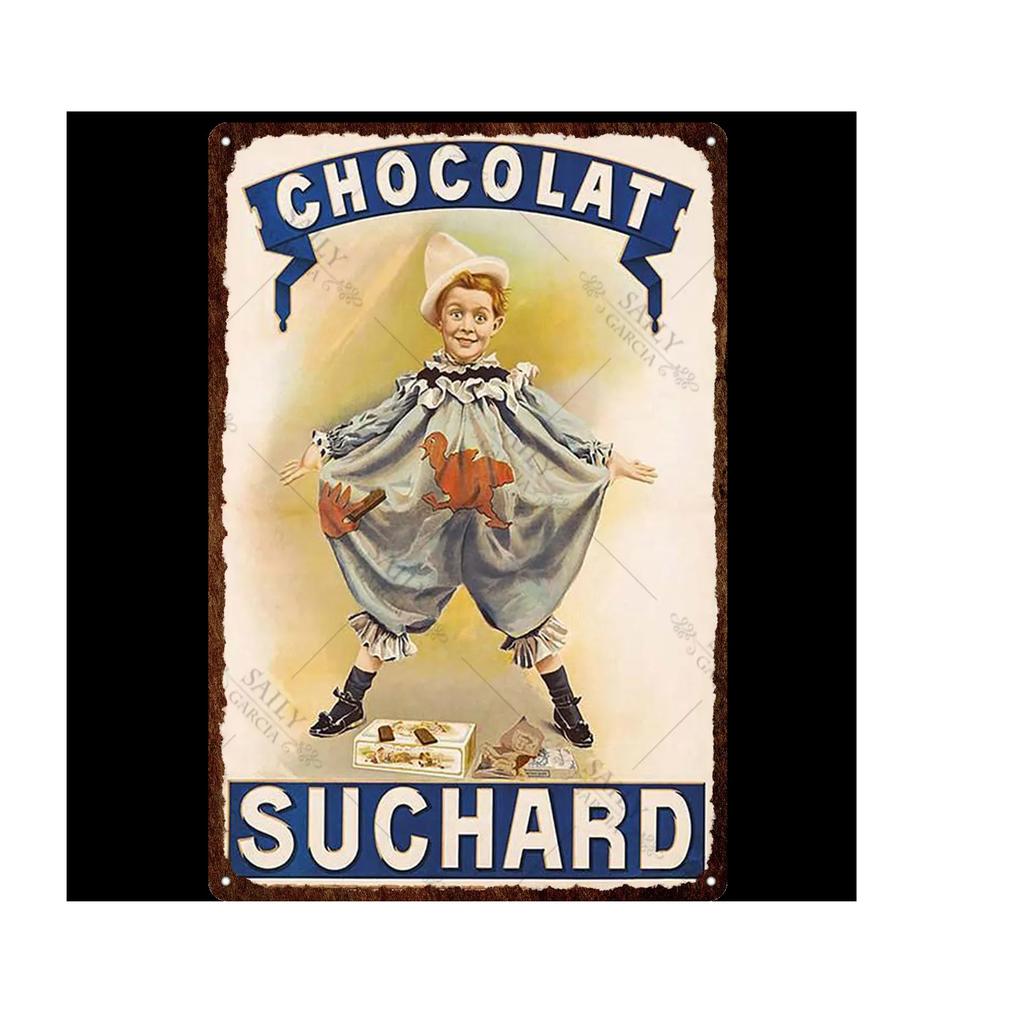 Vintage Chokladaffisch Godis Metallskylt Reklam Vägg Bar Hem Konst Kök Butik Retro Dekor Metall Väggmålning Dekoration