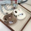 Lovely Capybaras Sturdy Plush Key Holder Accessory with Elegant Color Detachable Costume Pieces for Personalization