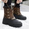 Men's Winter Warm Snow Boots Camouflage Hiking Boots Outdoor knee High Duck Boots Climbing Boots Waterproof  Plus Size