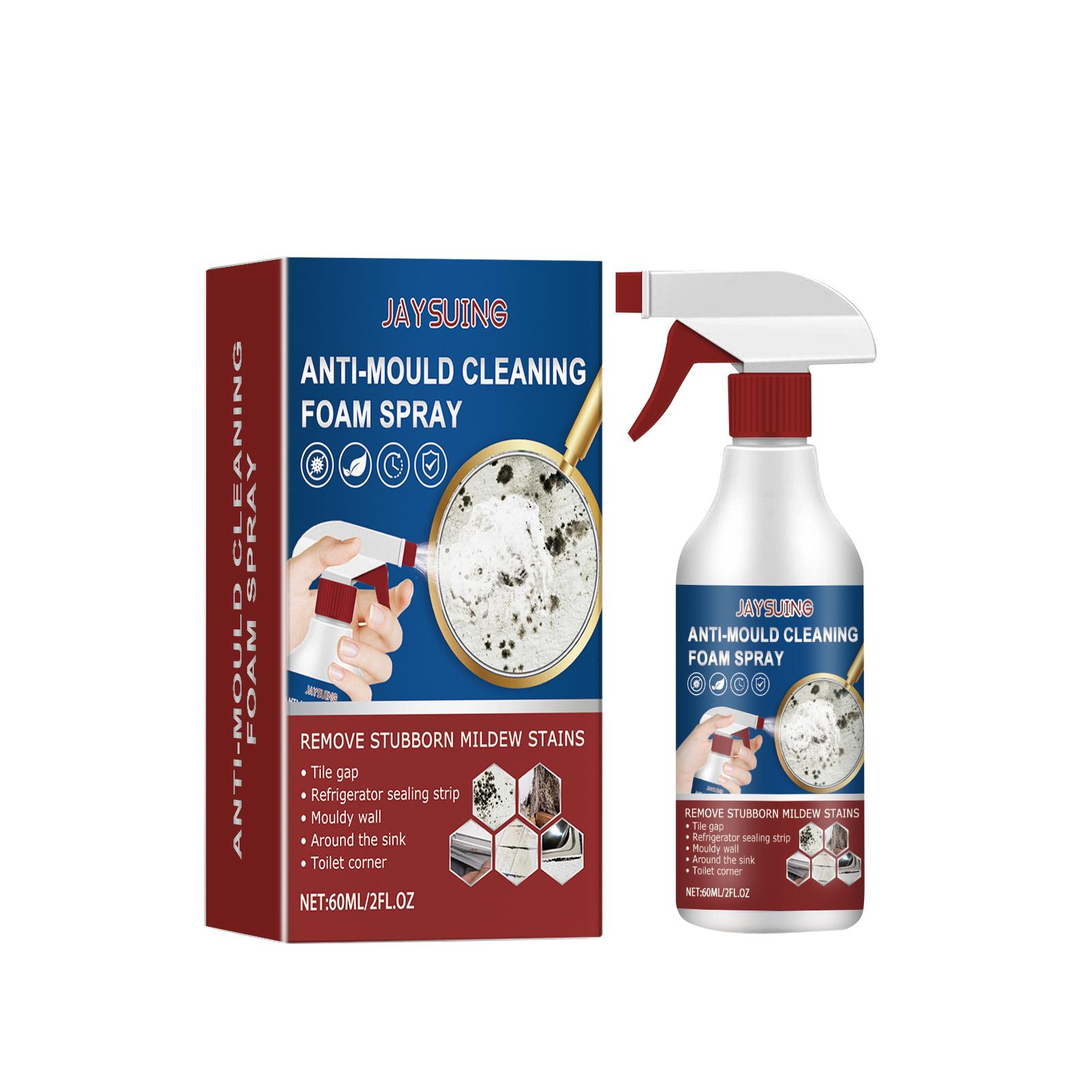 Mold Remover Spray Powerful Stain Cleaner Bathroom Tile Grout Cleaner Kitchen Wall Stain Remover Fast Acting Formula Needed 60ml 1PC
