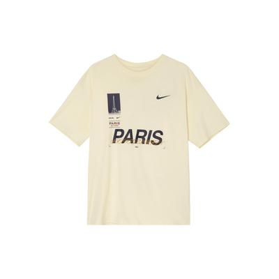 Paris Saint-Germain Buchstaben-Print Kurzarm Fußballtrikot Herren Tops Kokosmilch FQ1546-113