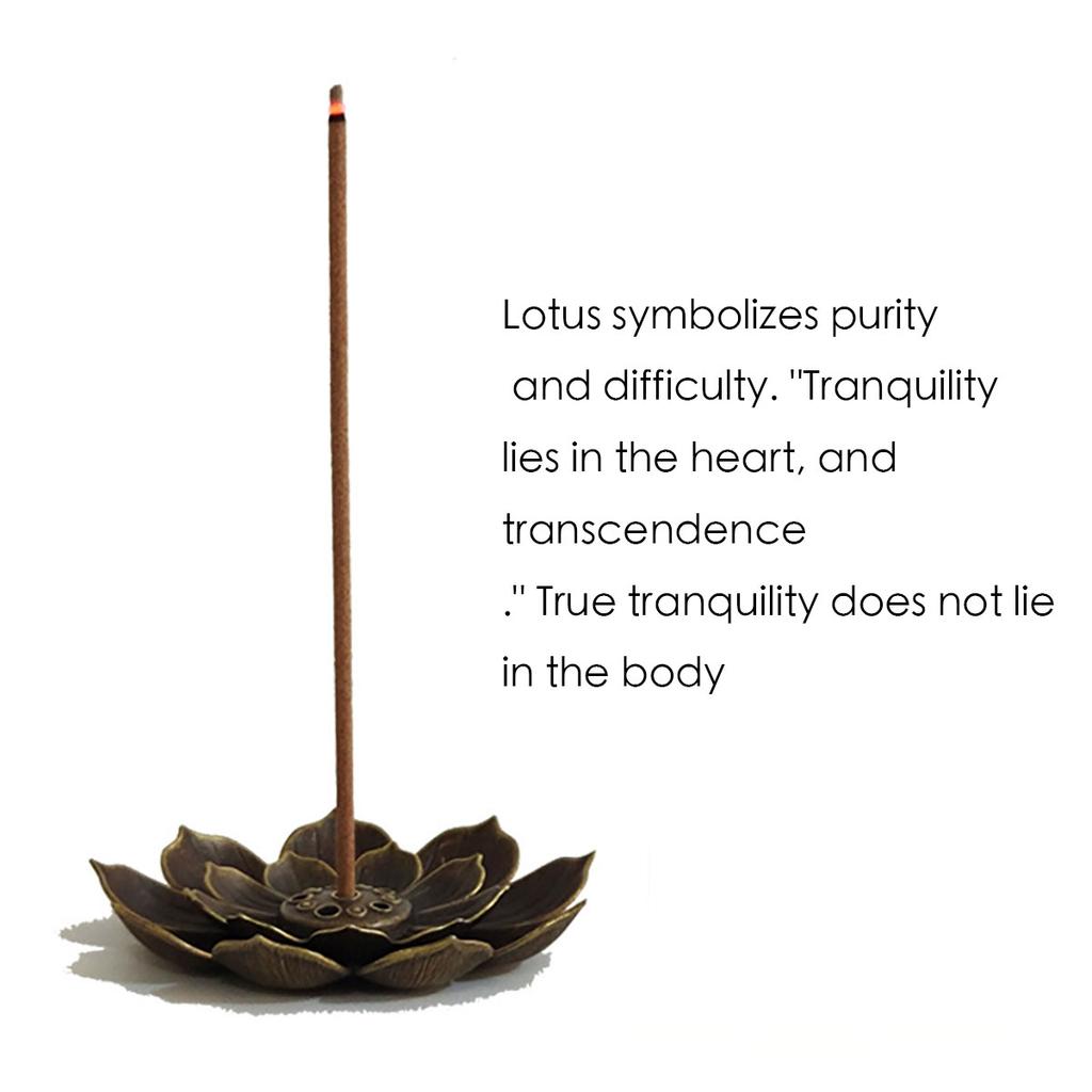 New 1PC Alloy Incense Burner Stick Holder Plate Buddhism Lotus Censer Nasturtium Bronze Incense Burner