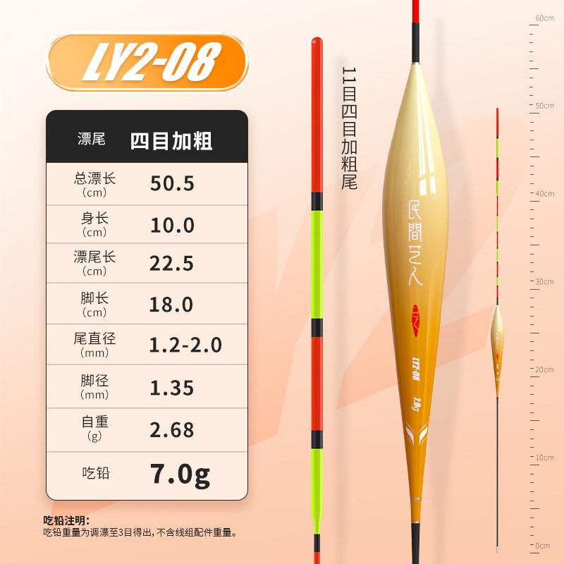 Folk Artists Vertical Buoy Fishing Float for Bighead Carp-Extra Thick Resistant Water Flow Shallow Water Use Long Traveling