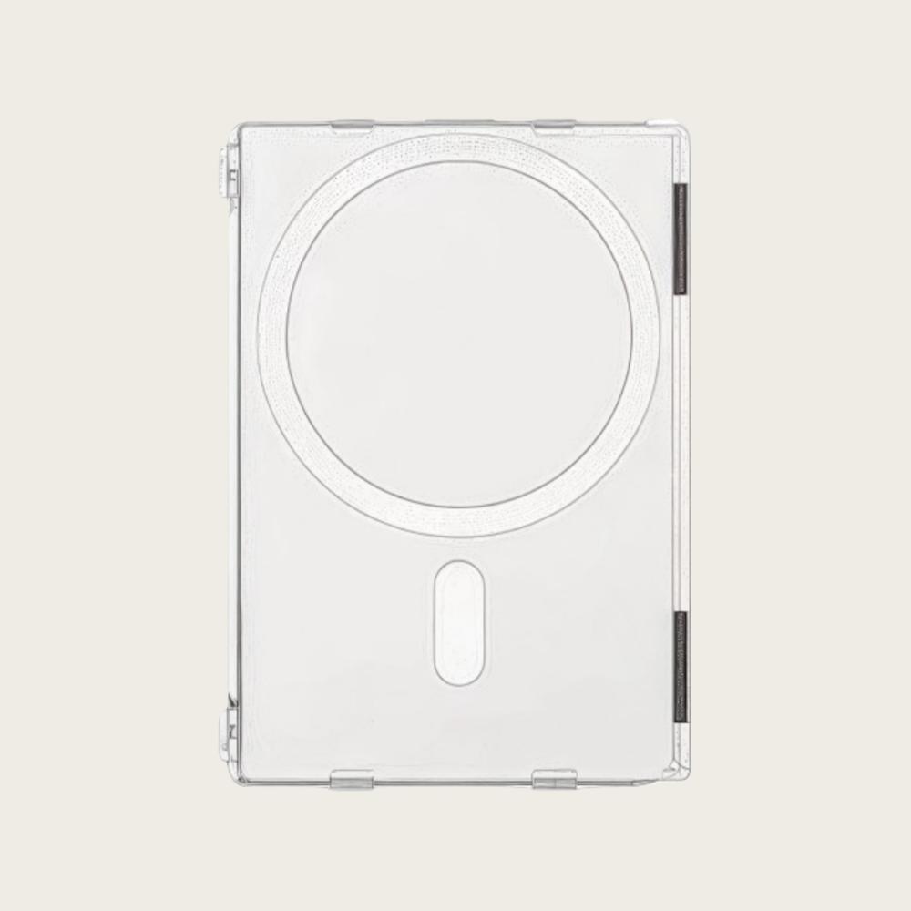Transparent For MagSafe Card Sleeve Shockproof Ultra-thin Magnetic Stand Card Holder Lightweight for iphone 17/16/15/14/13/12 прозрачный