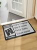 VIKAMA Funny Mature Rating Welcome Doormat, Non-Slip Absorbent Washable Floor Rug for Entryway, Porch & Man Cave