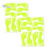 PVC Footprint Sticker 2 Sheets/Set Halloween Glow in The Dark Waterproof Removable Stickers Living Room Bedroom Office Wall Art Floor Festival