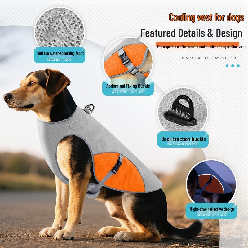Pet Cooling Vest: Breathable, Anti-Heatstroke Dog Apparel with Reflective Strip for Summer