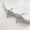 European and American Pentagram Woven Knot Starfish Personalized Creative Design Fashionable Needle Earrings