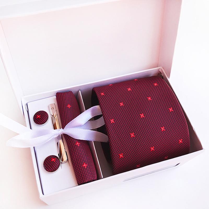 Polyester Business Executive Men'S Tie 6-Piece Gift Box Tie