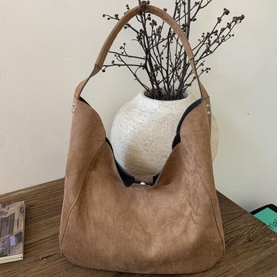 Fashion Autumn New Retro Lazy Wind Tote Bag Casual Simple Shoulder Bag Women's Bag Large Capacity