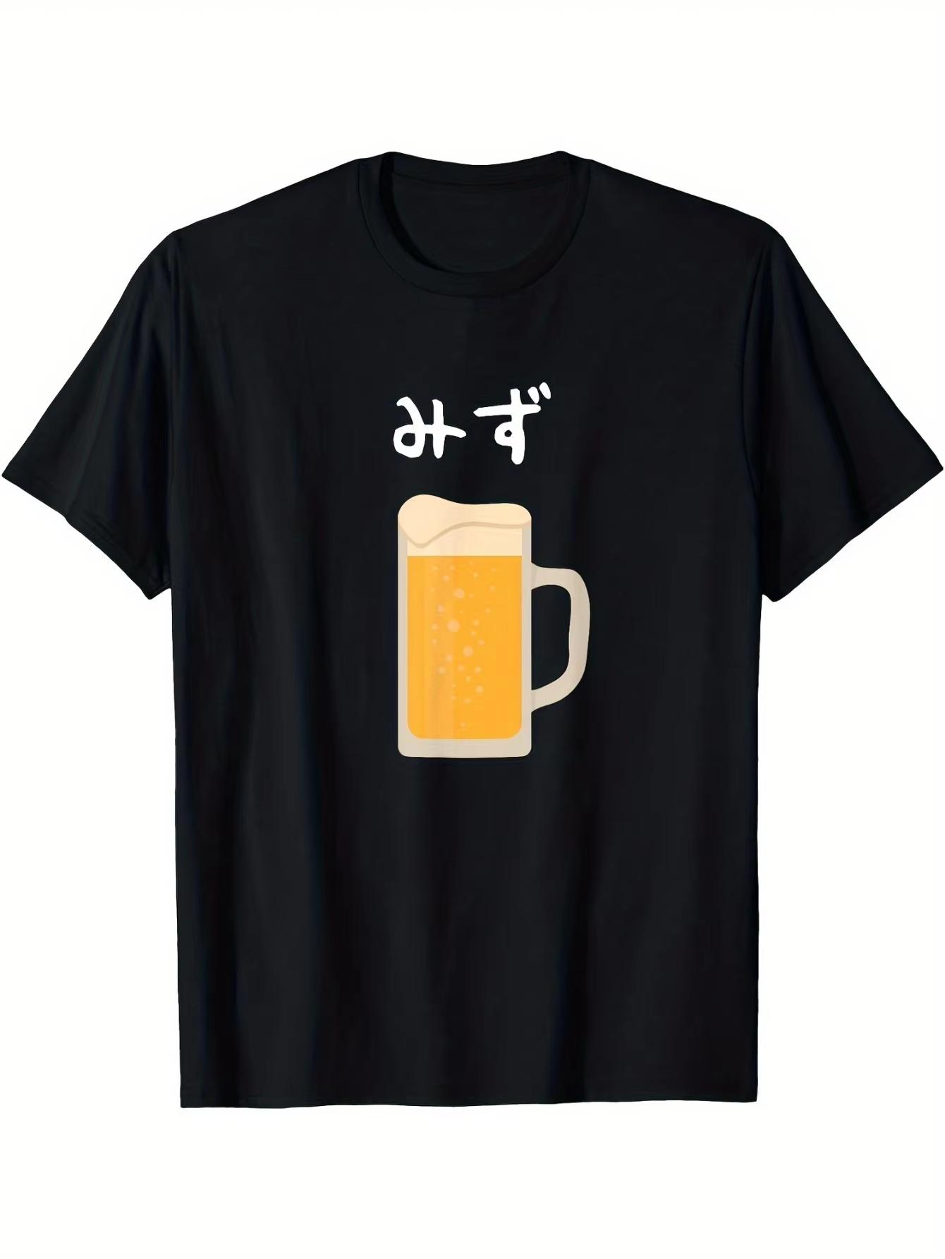 Summer Clothing Women Men Casual Beer Graphic TShirt  Fun Alcohol Lover Design Black Cotton Short Sleeve Tea White Beer Tuna P S