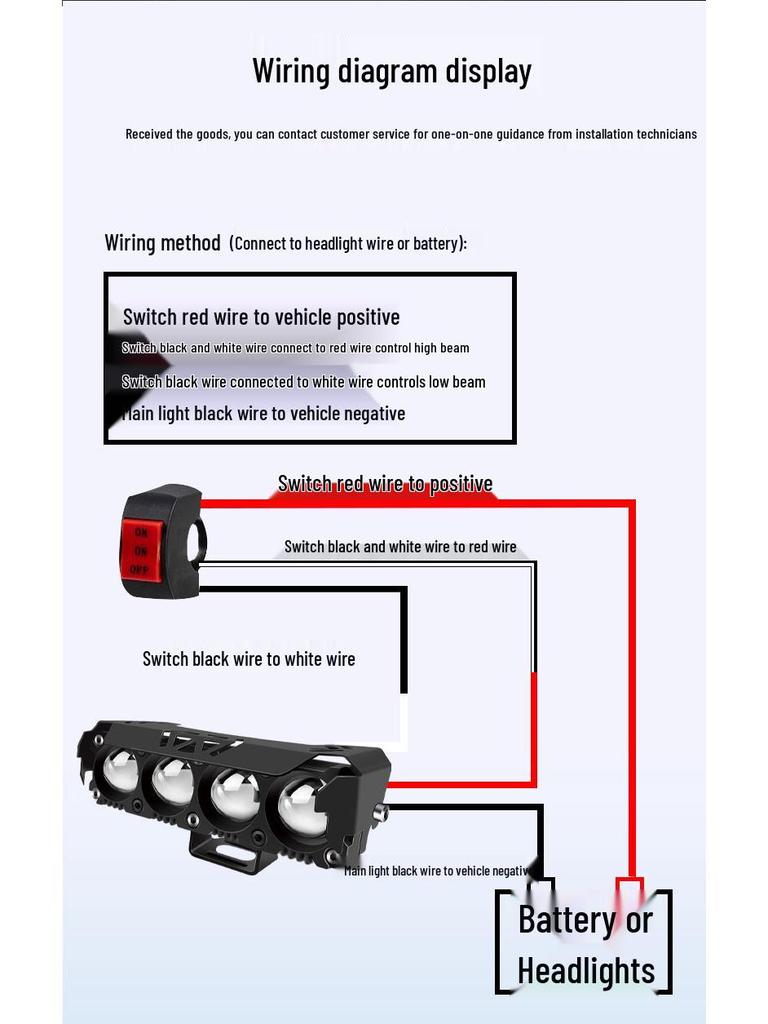 High-Intensity LED Motorcycle & E-Bike Laser Paving Headlight