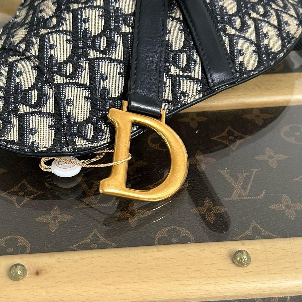 [Usato] Mini Borsa a Sella Dior 'Jacquard Dior Oblique Blu' - Eccellente #1VEM4H0