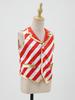 Children's Xmas Costume Vest Candy Cane Striped Sleeveless for Christmas Theme Party