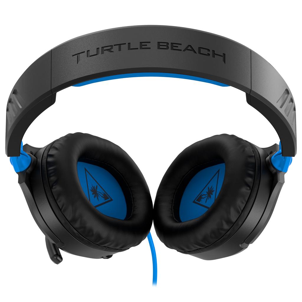 TURTLE BEACH RECON 70P Gaming Headset with Foldable Microphone for Nintendo Black/Blue PC, PS4, PS5, Switch, Xbox, Mobile, 3.5mm, Lightweight,