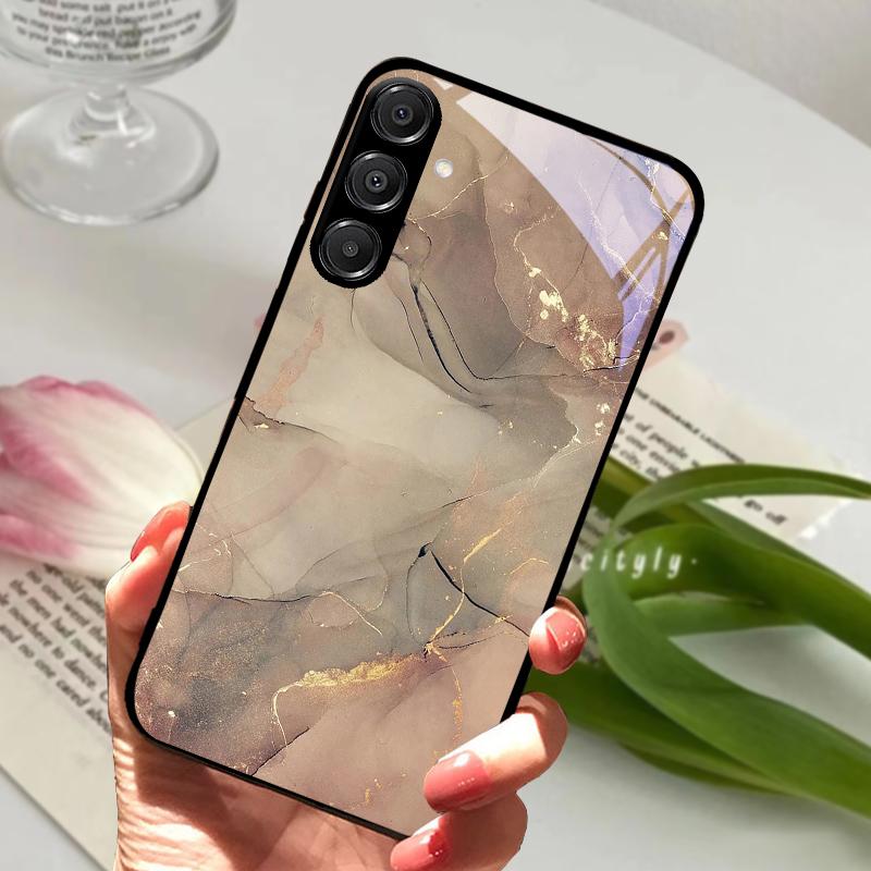 For Samsung A26 5G Case Hard PC Tempered Glass Phone Cover For Samsung Galaxy A36 A56 5G Fashion Animal Glass Protector Cases