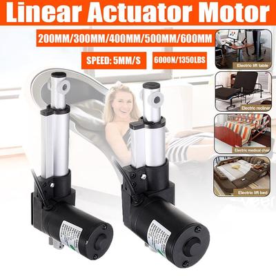 50/100mm 6000N Linear Actuator Motor Stroke Adjustable Actuator Heavy Duty Tor Opener Electric Linear Motor DC 12V