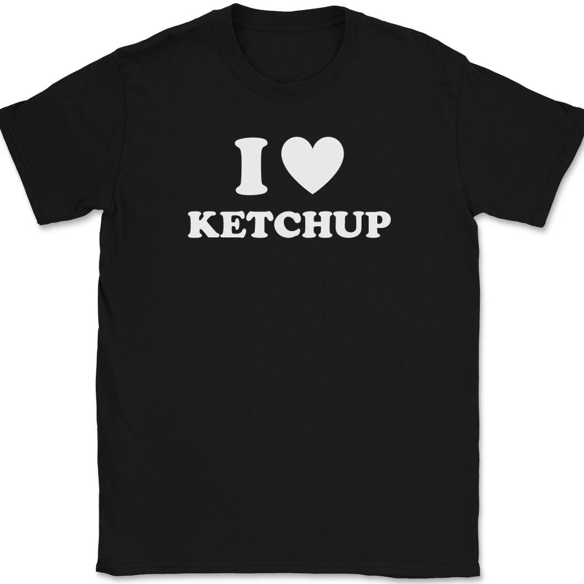 

I Love Heart Ketchup T-Shirt Tee Funny Food Novelty GIft S