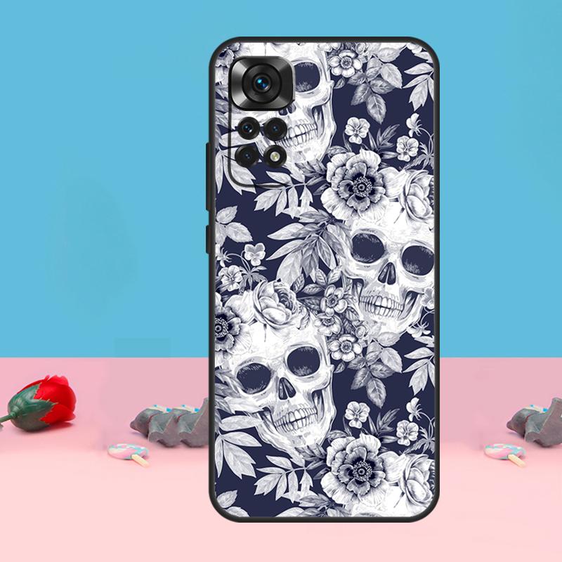 Horror Skull Gothic Cover For Xiaomi Redmi Note 14 13 12 10 11 Pro 11S 12S Case For Redmi 15 15C 10C 12C 13C 14C