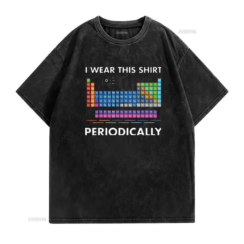 Ich trage dieses T-Shirt periodisch Chemie vintage Gewaschen Stilvoll Leicht homme Weich Mode Lässig Streetwear Atmungsaktiv