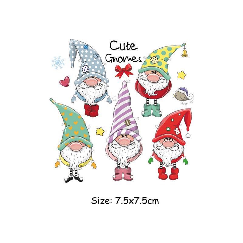 

Значки для одежды, нашивки с милыми гномами, модные наклейки «сделай сам», железные нашивки, Рождественский подарок