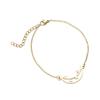 Adjustable Stainless Steel Moon & Star Pendant Bracelet - Bohemian Fashion Jewelry, Perfect Birthday Gift