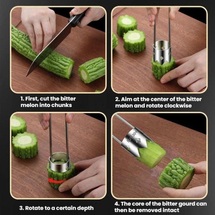 LsCook 304 Stainless Steel Corer Fruit Hole Digger