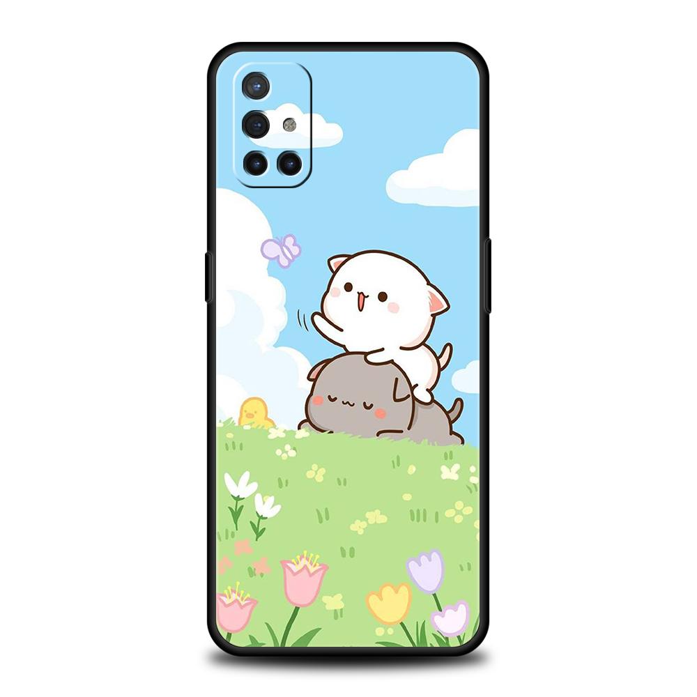 Peach And Goma Cat Phone Case for Oneplus 11 Nord N100 N10 10 7 8 9 9R 7T 8T N200 CE 2 9RT Z Pro 5G Silicone Cover Shell Capas