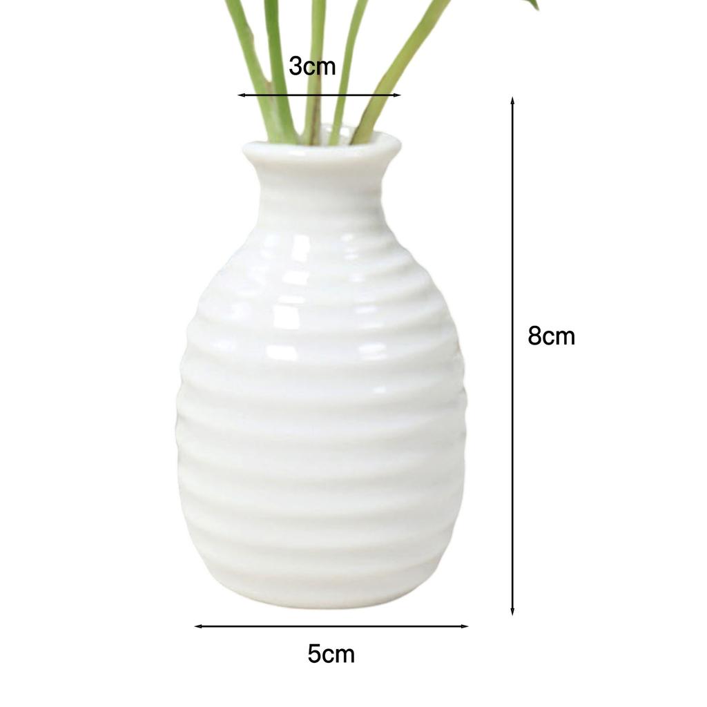 Desktop Plant Hydroponic Vase Simple Style Tabletop Ceramic Vase for Living Room Bedroom Ornaments Garden Small Flowerpot