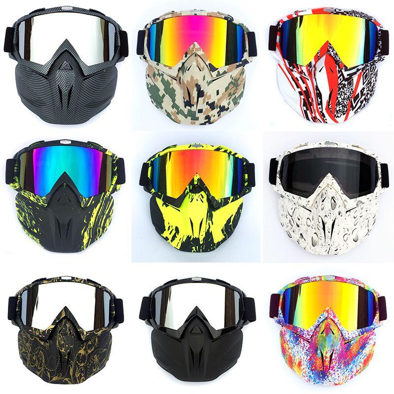 Lightweight High-strength Winter Snow Sports Ski Snowboard Snowmobile Face Mask Shield Goggles Glasses