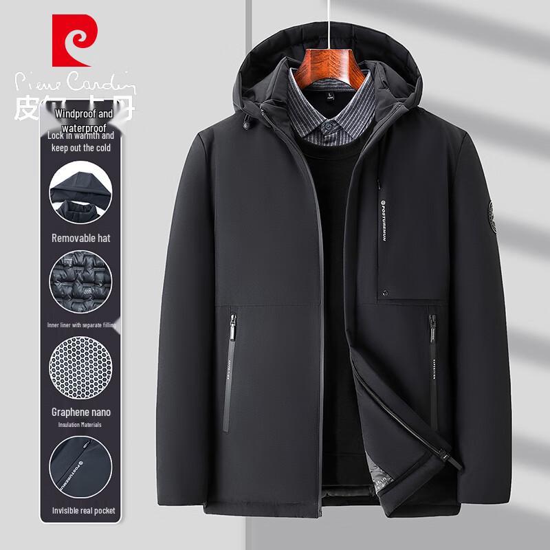 Pierre Cardin Men's Autumn/Winter Hooded Padded Jacket