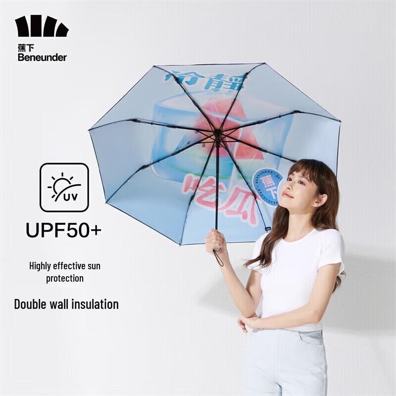 Beneunder Women s Triple-Fold UV Protection Sun & Rain Umbrella