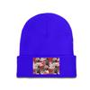 Flowers French Bulldog Knit Hat Beanie Winter Hats Warm Acrylic  Street  Caps Unisex Women