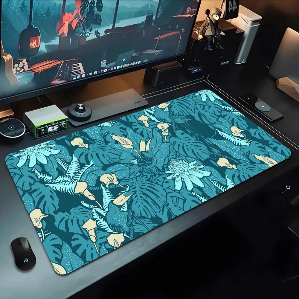 Tropical rainforest plant Mouse Pad 500X1000 mm Large Gaming Mousepad Gamer XL Rubber Otaku Keyboard Pad Laptop Desk Mat