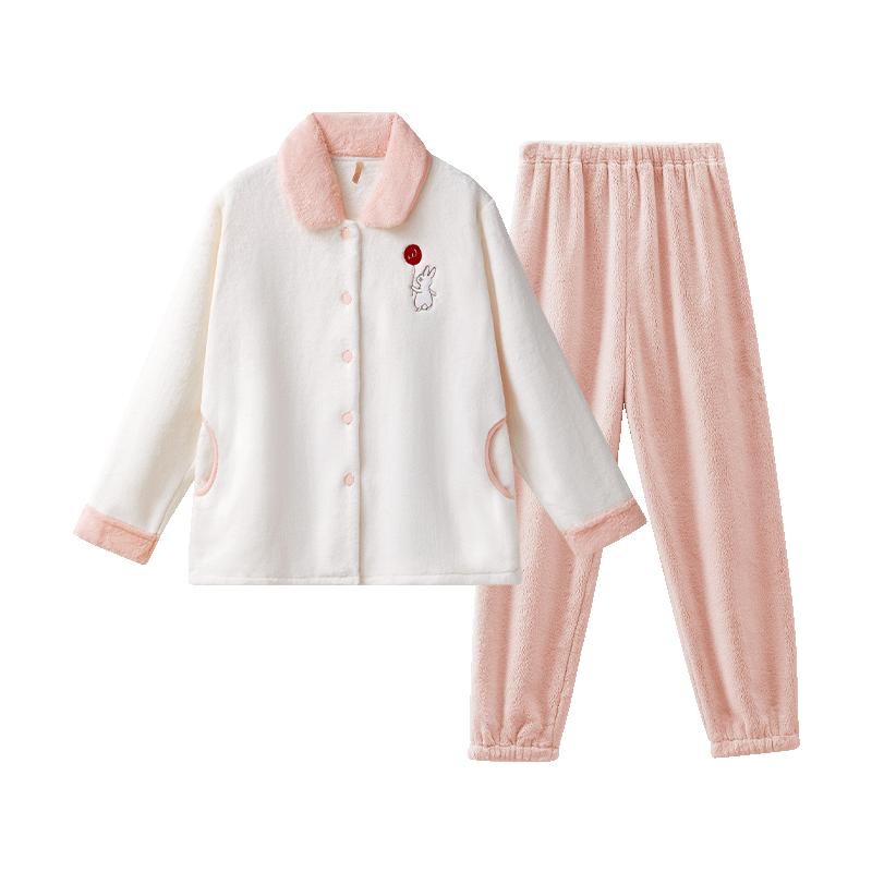 Maternity Winter Coral Fleece Homewear Set