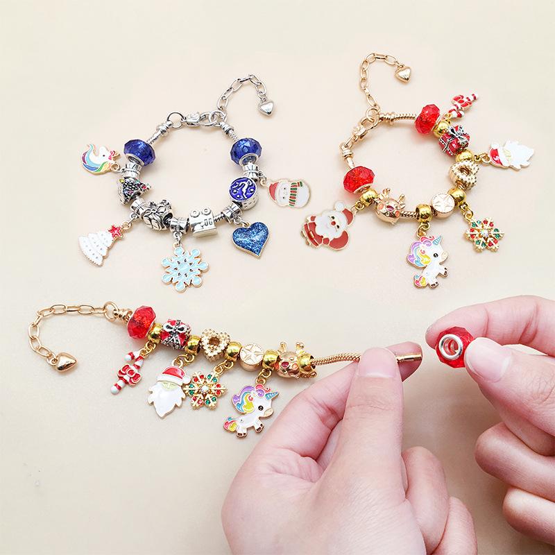 24-Day Reindeer Christmas Surprise Bracelet Set for Kids