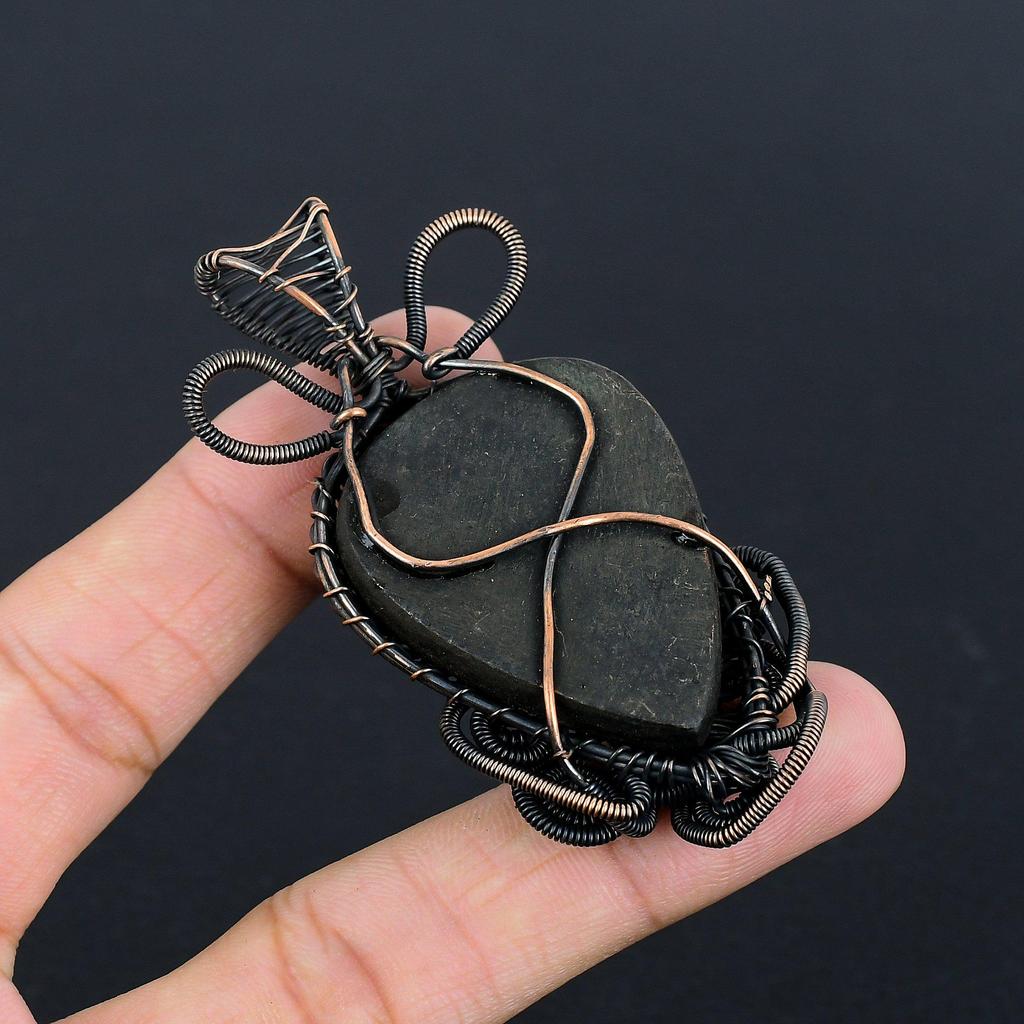 Abalone Shell 999 Copper Wire Wrapped Pendant, Handmade Gemstone Pendant Jewelry, Gifts For Wife Brand New Pendant