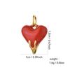 Stainless Steel Drip Oil Ice Cream Heart Necklace & Bracelet Charms