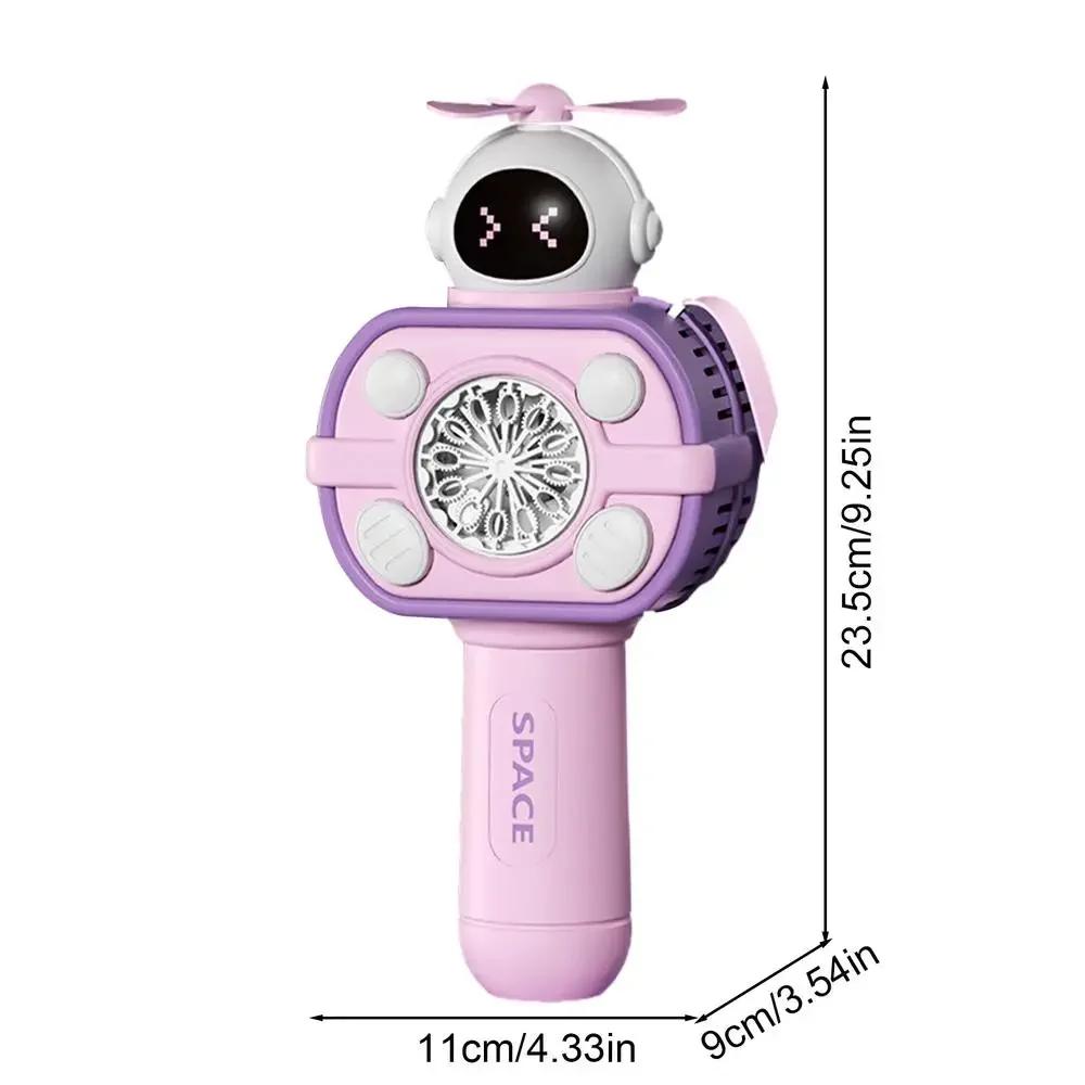 Handheld Space Bubble Gun Machine With Fan Led Lights Fully Automatic Electric Soap Maker Machine Outdoor Toys For Children